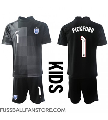 England Jordan Pickford #1 Torwart Replik Heimtrikot Kinder WM 2022 Kurzarm (+ Kurze Hosen)